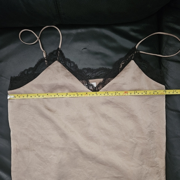 Little Moon Aritzia Sz Small Lace Bronze Camisole Layered  Top Blouse - Picture 5 of 10